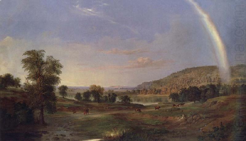 Robert S.Duncanson Landscape with Rainbow china oil painting image
